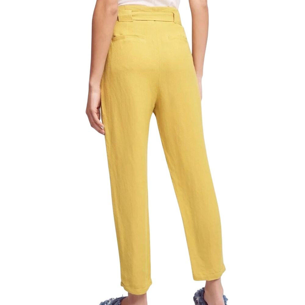 Anthropologie Mo:Vint New York Linen Blend Ankle Cropped Casual Pants Size Small - Picture 7 of 12